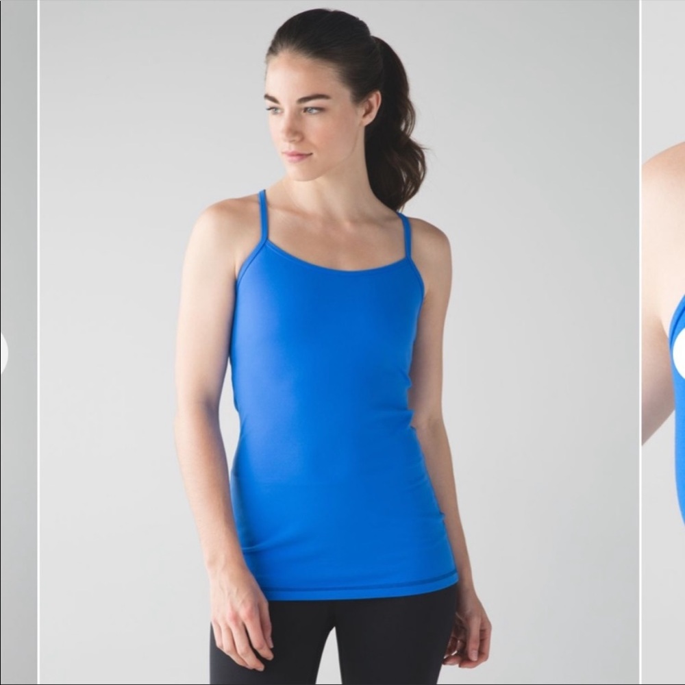 Lululemon blue Power Y tank excellent condition